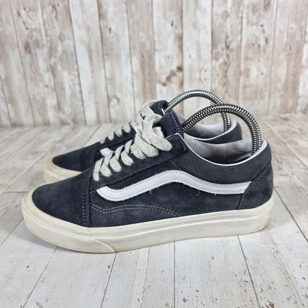 Vans Old Skool Navy Blue Suede Low Top Skate Sneakers Womens 7.5 Mens 6_4